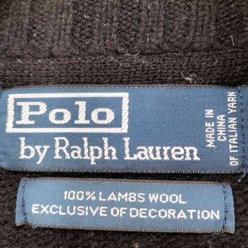 ポロバイラルフローレン Polo by RALPH LAUREN フロントロゴ刺繍フルジップニットジャケット メンズ JPN:L