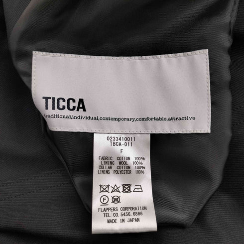 ティッカ TICCA リバーシブルステンカラーショートコートクラシック レディース FREE