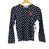 プレイコムデギャルソン PLAY COMME des GARCONS ロゴワッペン ドット柄L/Sカットソー レディース JPN:S