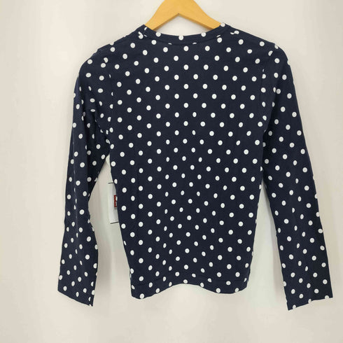 プレイコムデギャルソン PLAY COMME des GARCONS ロゴワッペン ドット柄L/Sカットソー レディース JPN:S