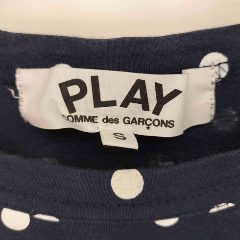 プレイコムデギャルソン PLAY COMME des GARCONS ロゴワッペン ドット柄L/Sカットソー レディース JPN:S