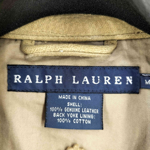 ラルフローレン RALPH LAUREN フリンジ レザー ウエスタンジャケット レディース import:M