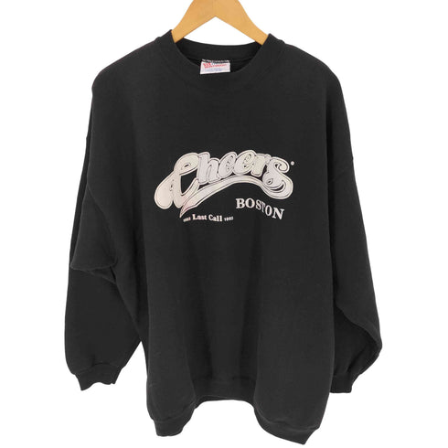 ヘインズ Hanes 90s USA製 ロゴプリントクルーネックスウェット メンズ xxl
