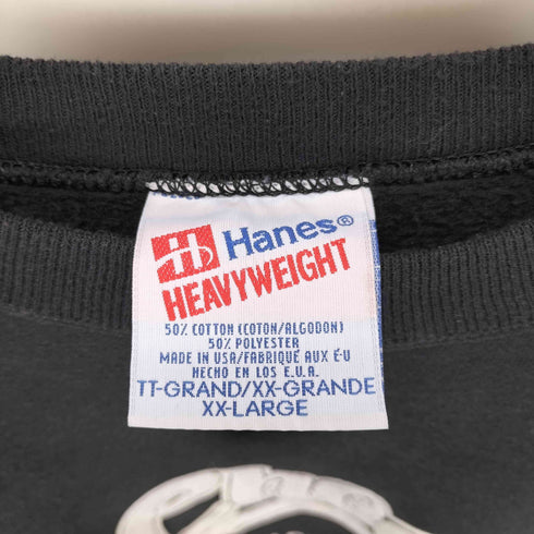 ヘインズ Hanes 90s USA製 ロゴプリントクルーネックスウェット メンズ xxl
