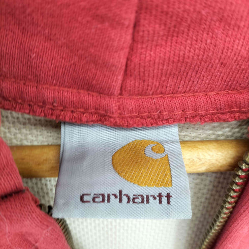 カーハート Carhartt 裏地サーマル ジップアップパーカー ロゴ刺繍 メンズ
