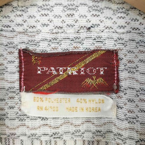 PATRIOT 韓国製 ポリナイロン レギュラーカラーシャツ メンズ