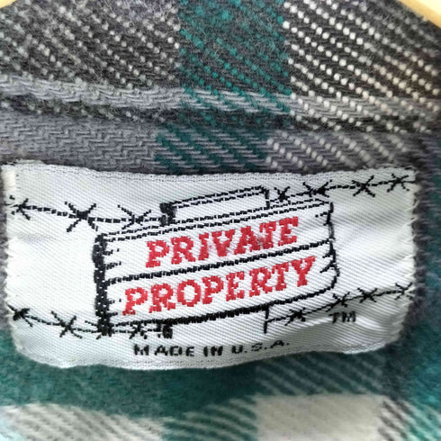 PRIVATE PROPERTY USA製 ネルシャツ メンズ import:M