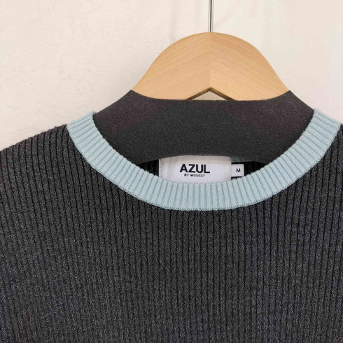 アズールバイマウジー AZUL by moussy 23AW グリッターリブ長袖ニットトップス レディース JPN:M