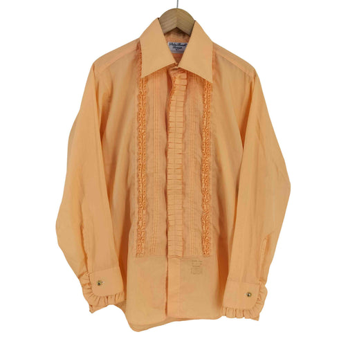 PALM BEACH FORMALS USA製 ユニオンチケット フリルシャツ メンズ import:M