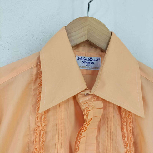 PALM BEACH FORMALS USA製 ユニオンチケット フリルシャツ メンズ import:M