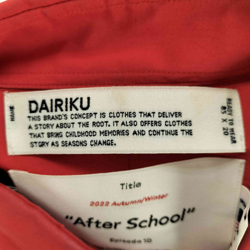 ダイリク DAIRIKU after school episode10 shirt メンズ
