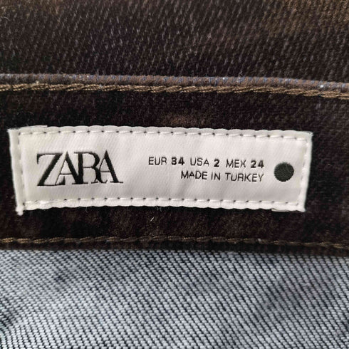 ザラ ZARA リラックスベルベットミッドライズジーンズ レディース 34