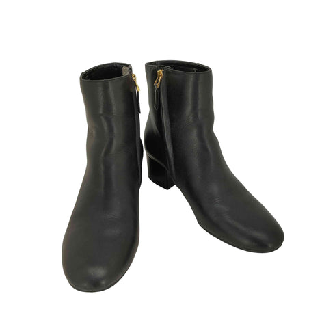 ローレンラルフローレン LAUREN RALPH LAUREN ロゴ刻印 サイドジップ レザー ショート ブーツ レディース 8B
