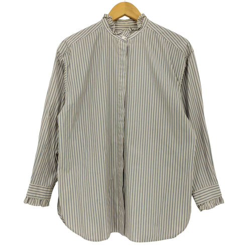 ユナイテッドアローズ UNITED ARROWS C スタンドカラー フリル ブラウス W† レディース JPN:36