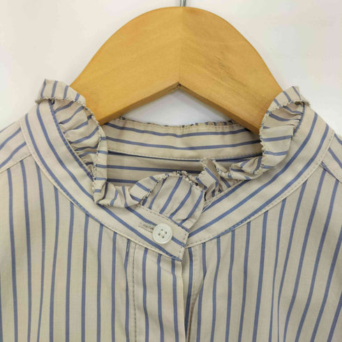 ユナイテッドアローズ UNITED ARROWS C スタンドカラー フリル ブラウス W† レディース JPN:36