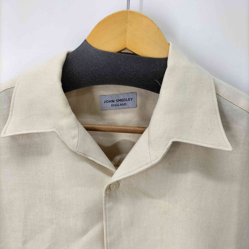 ジョンスメドレー JOHN SMEDLEY シルクリネン オープンカラー S/S シャツ メンズ JPN:L