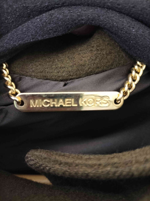 マイケルマイケルコース Michael Michael Kors ウール チンストラップ スタンドカラーハーフコート レディース UK:6