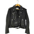 young poets society Leather jacket Elea rough boxy chain 223 black レディース import:XL