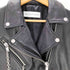 young poets society Leather jacket Elea rough boxy chain 223 black レディース import:XL