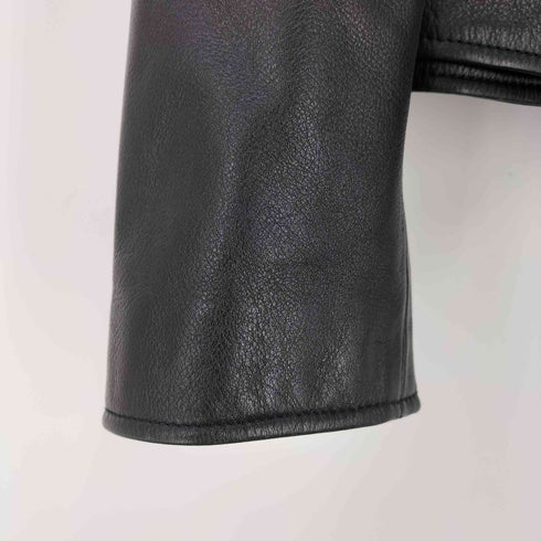 young poets society Leather jacket Elea rough boxy chain 223 black レディース import:XL