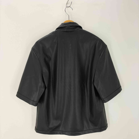 ザラ ZARA フェイクレザーシャツジャケット メンズ import:S