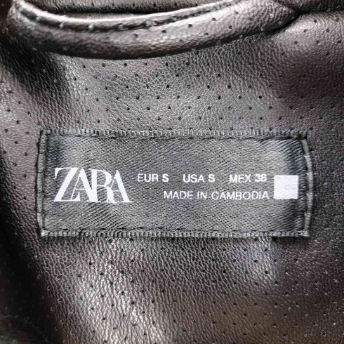 ザラ ZARA フェイクレザーシャツジャケット メンズ import:S