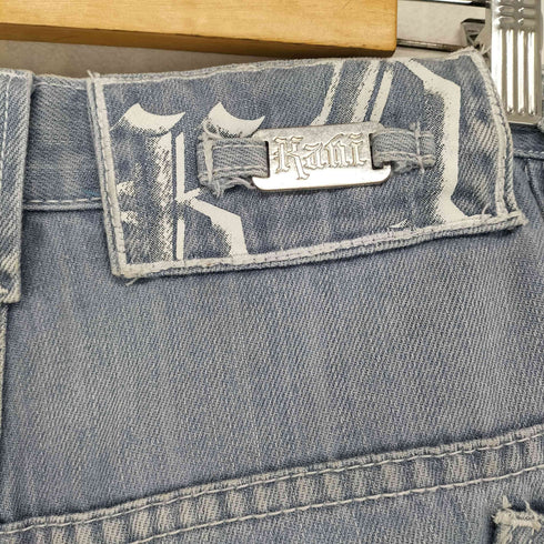 カールカナイ Karl Kani オールドイングリッシュプリントハーフデニムパンツ メンズ US:30-31