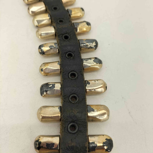 ACHERON MADE IN SPAIN スタッズシルバーデザインレザーベルト メンズ 80