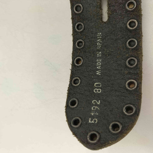 ACHERON MADE IN SPAIN スタッズシルバーデザインレザーベルト メンズ 80