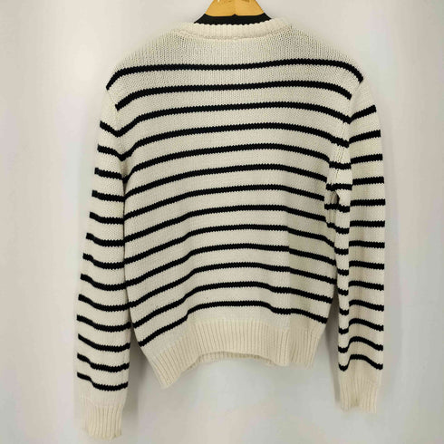 ザラ ZARA ショルダーボタン コットンボーダーニット レディース import:M