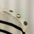 ザラ ZARA ショルダーボタン コットンボーダーニット レディース import:M