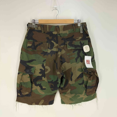 ユーエスアーミー U.S. ARMY Camouflage Combat Pants カモ柄 コンバットパンツ カットオフリメイク ショートパンツ メンズ MEDIUM-SHORT