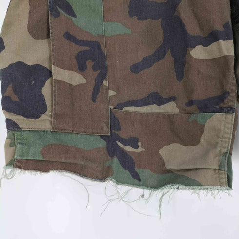 ユーエスアーミー U.S. ARMY Camouflage Combat Pants カモ柄 コンバットパンツ カットオフリメイク ショートパンツ メンズ MEDIUM-SHORT