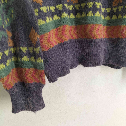 BEST CLOTHING 総柄クルーネックニット メンズ JPN:L