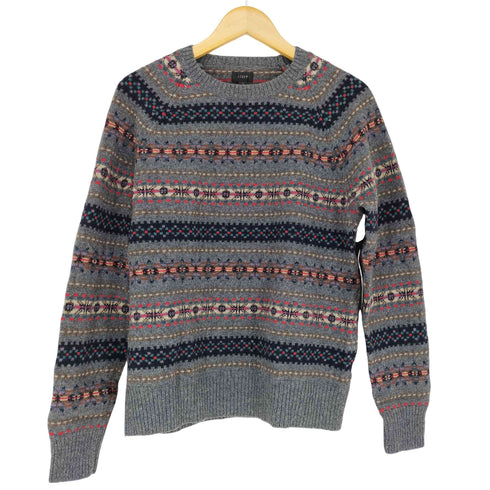 ジェイクルー J.CREW 総柄ラグランスリーブニット メンズ JPN:L