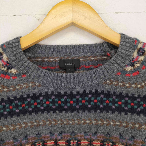 ジェイクルー J.CREW 総柄ラグランスリーブニット メンズ JPN:L