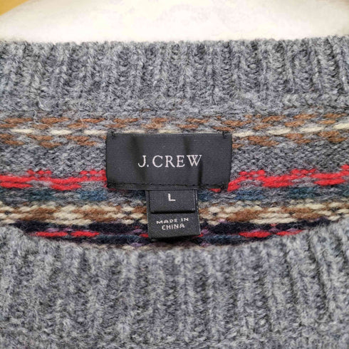 ジェイクルー J.CREW 総柄ラグランスリーブニット メンズ JPN:L