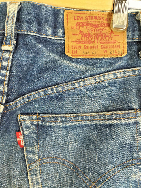 リーバイス Levis 復刻 J22刻印 日本製 502XX BIG E 紺カン ストレートデニムパンツ メンズ US:27