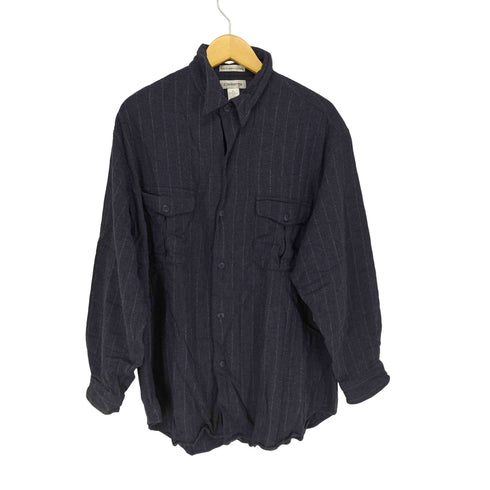 クレイボーン Claiborne レーヨンウールストライプシャツ メンズ JPN:XL