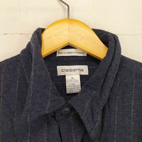 クレイボーン Claiborne レーヨンウールストライプシャツ メンズ JPN:XL