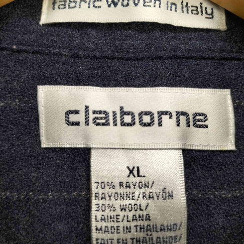クレイボーン Claiborne レーヨンウールストライプシャツ メンズ JPN:XL