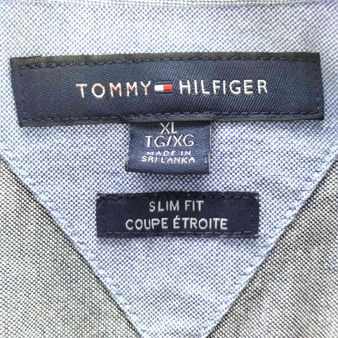 トミーヒルフィガー TOMMY HILFIGER SLIM FIT 刺繍ロゴ ボタンダウンシャツ メンズ XL