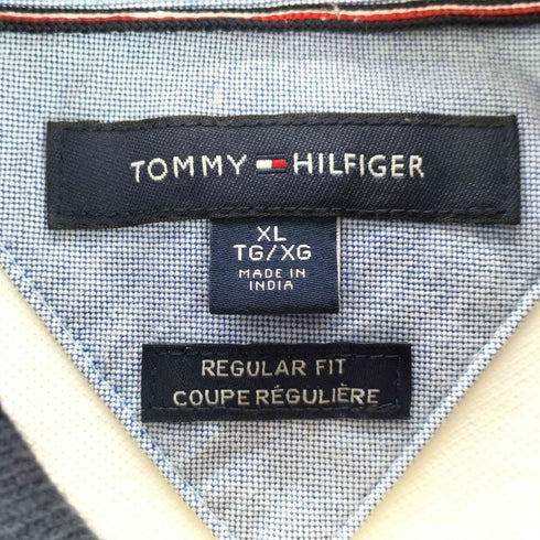トミーヒルフィガー TOMMY HILFIGER 刺繍ロゴ ポロシャツ メンズ import:XL