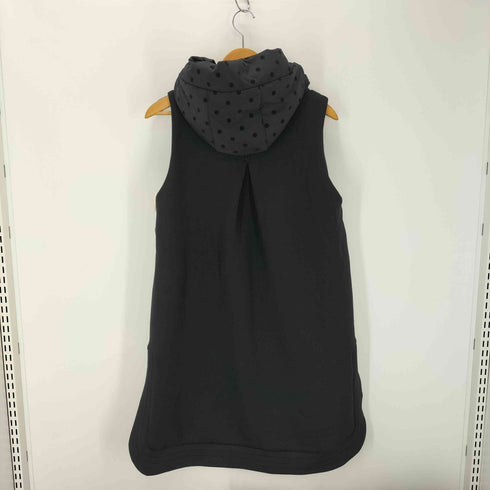 PICCIN PERLA ダンボール切り替えフロッキードットロングダウンベスト レディース JPN:M