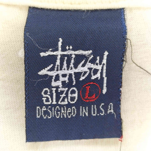 ステューシー Stussy USA製 紺タグ 両面プリント メンズ JPN:L
