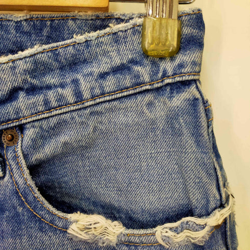 マウジー moussy カットオフダメージ加工フレアデニムパンツ レディース 27