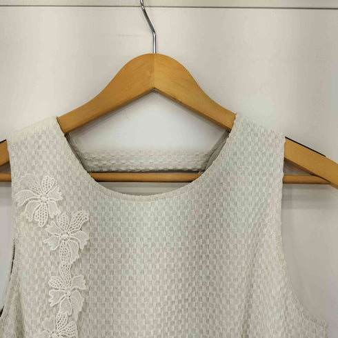 ウィルフリー willfully side drawstring open flower motif lace OP レディース FREE