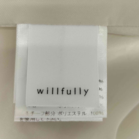 ウィルフリー willfully side drawstring open flower motif lace OP レディース FREE