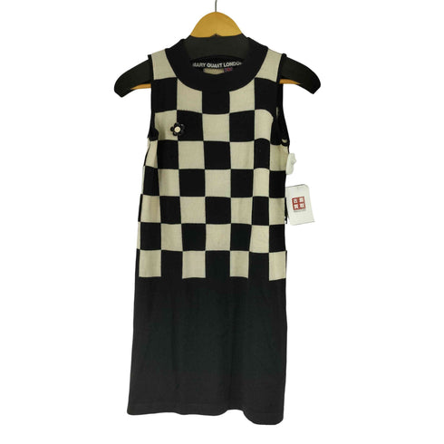 マリークワント MARY QUANT チェッカーフラッグ ニットワンピース レディース M