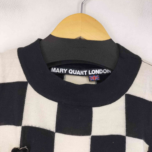 マリークワント MARY QUANT チェッカーフラッグ ニットワンピース レディース M